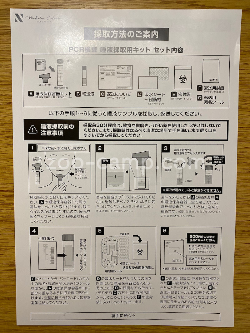 PCR検査手順